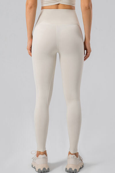 High Waist Wide Waistband Active Leggings - FitFemme.Shop