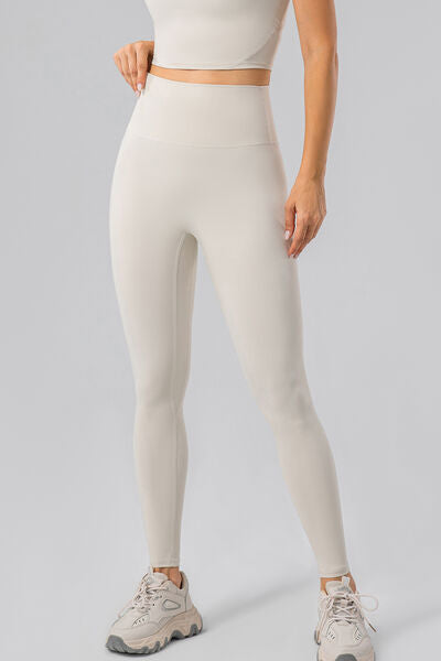 High Waist Wide Waistband Active Leggings - FitFemme.Shop