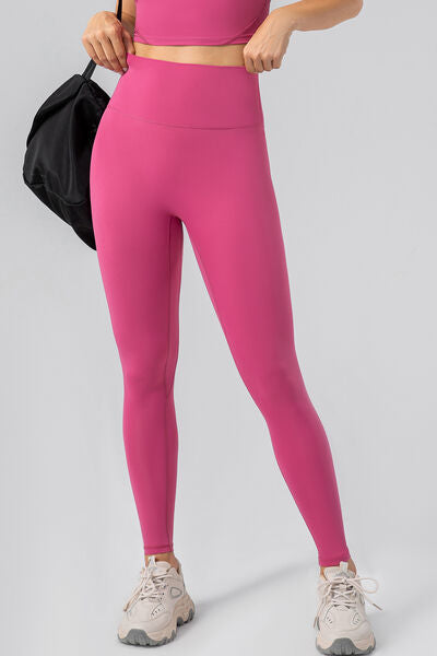 High Waist Wide Waistband Active Leggings - FitFemme.Shop
