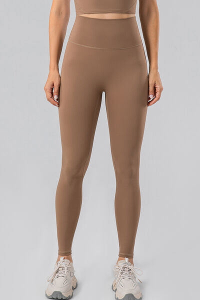 High Waist Wide Waistband Active Leggings - FitFemme.Shop