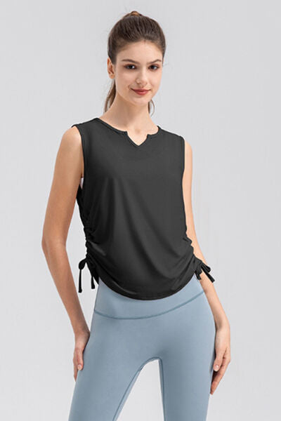 Notched Wide Strap Active Tank - FitFemme.Shop