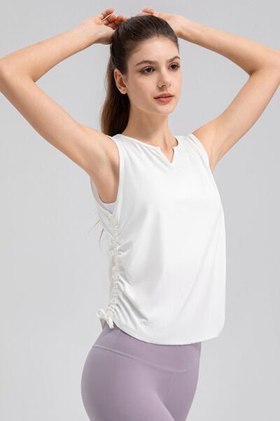 Notched Wide Strap Active Tank - FitFemme.Shop