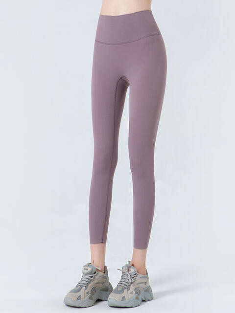 Wide Waistband Cropped Sports Leggings - FitFemme.Shop