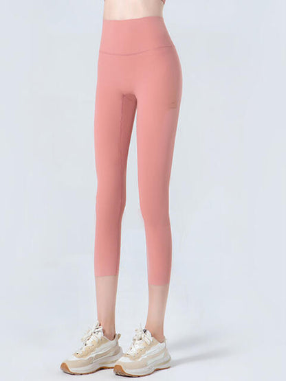 Wide Waistband Cropped Sports Leggings - FitFemme.Shop
