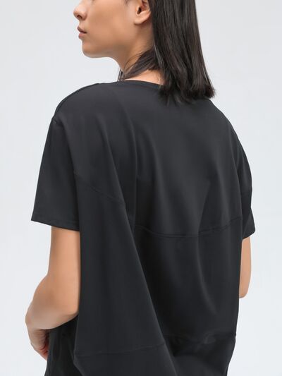 Millennia Round Neck Short Sleeve Active T-Shirt - FitFemme.Shop