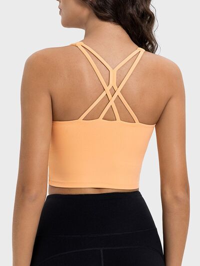 Millennia Crisscross Round Neck Active Tank - FitFemme.Shop