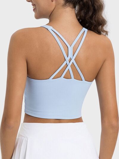 Millennia Crisscross Round Neck Active Tank - FitFemme.Shop