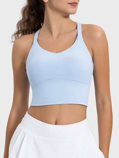 Millennia Crisscross Round Neck Active Tank - FitFemme.Shop