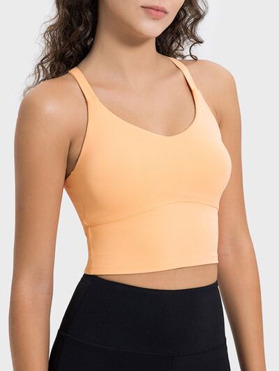 Millennia Crisscross Round Neck Active Tank - FitFemme.Shop