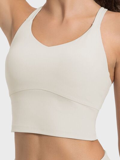 Millennia Crisscross Round Neck Active Tank - FitFemme.Shop