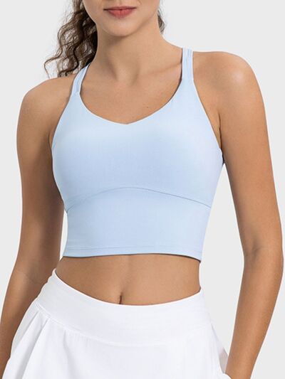 Millennia Crisscross Round Neck Active Tank - FitFemme.Shop