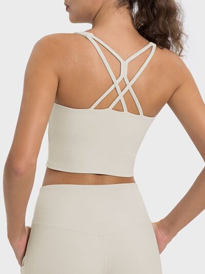 Millennia Crisscross Round Neck Active Tank - FitFemme.Shop