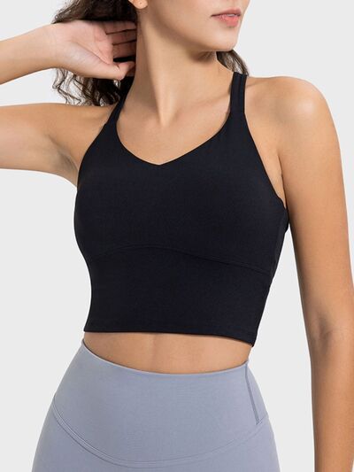 Millennia Crisscross Round Neck Active Tank - FitFemme.Shop