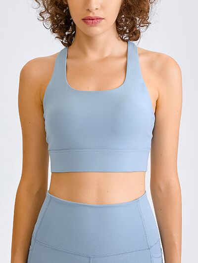 Millennia Double Take Square Neck Racerback Cropped Tank - FitFemme.Shop