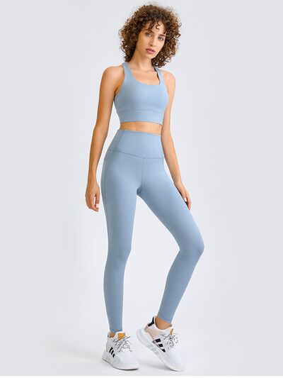 Millennia Double Take Square Neck Racerback Cropped Tank - FitFemme.Shop