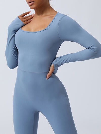 Twisted Backless Long Sleeve Jumpsuit - FitFemme.Shop