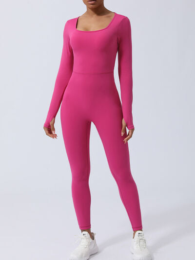 Twisted Backless Long Sleeve Jumpsuit - FitFemme.Shop