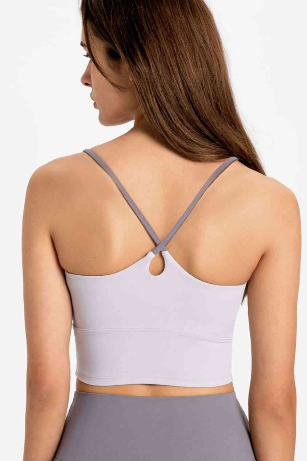 Millennia Crisscross Back Scoop Neck Sports Cami - FitFemme.Shop