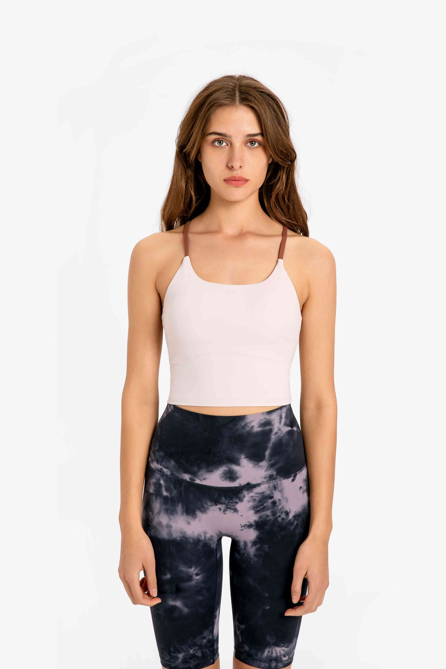 Millennia Crisscross Back Scoop Neck Sports Cami - FitFemme.Shop