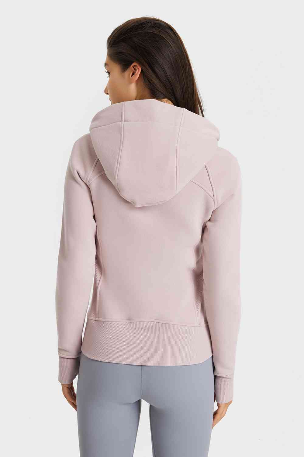 Millennia Zip Up Seam Detail Hooded Sports Jacket - FitFemme.Shop