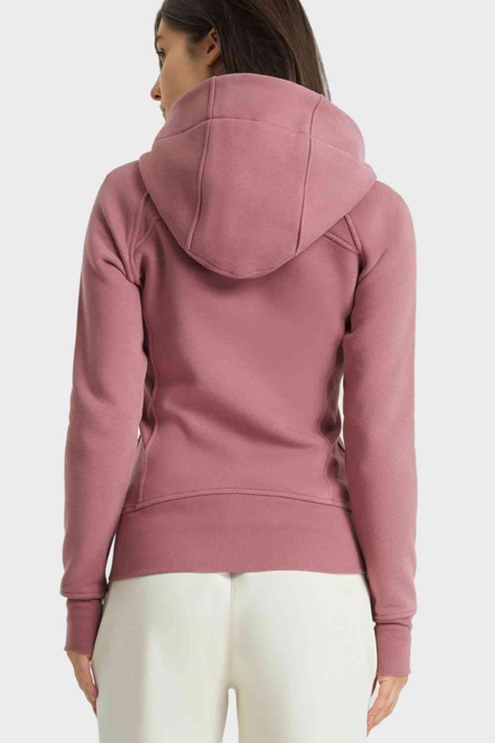 Millennia Zip Up Seam Detail Hooded Sports Jacket - FitFemme.Shop