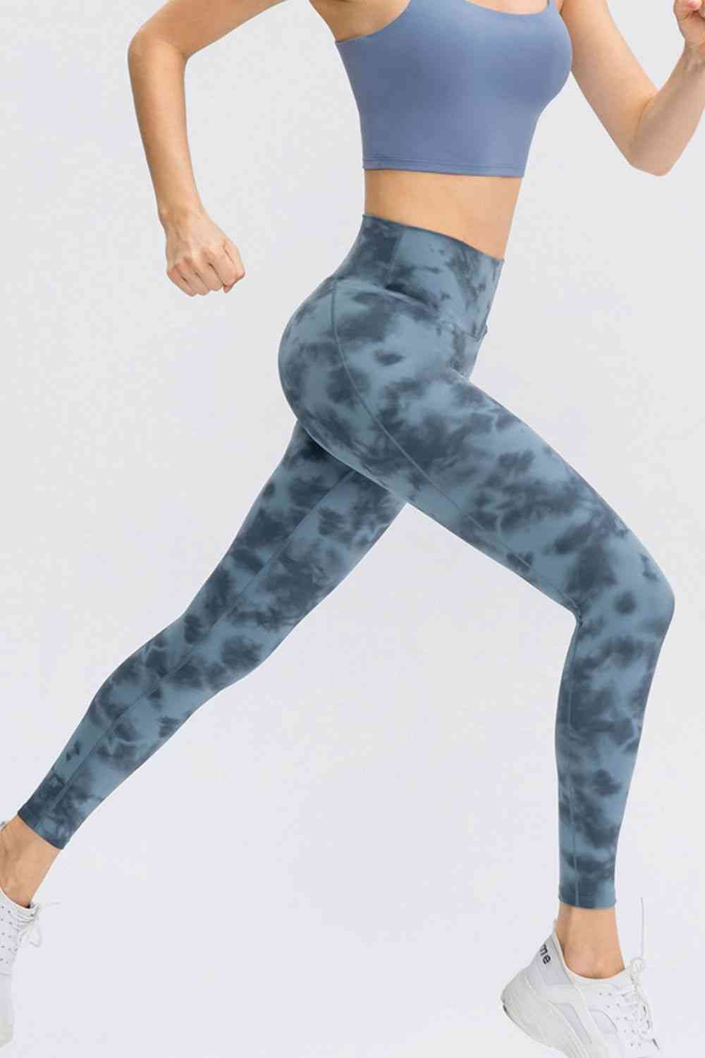 Wide Waistband Slim Fit Long Sports Pants - FitFemme.Shop