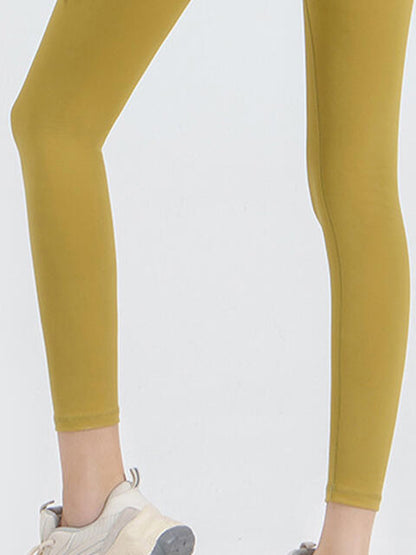 Wide Waistband Sports Leggings - FitFemme.Shop