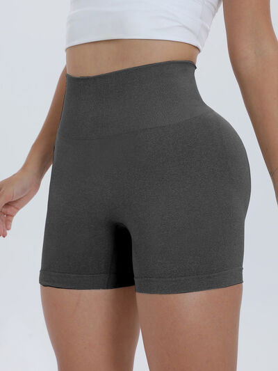 High Waist Active Shorts - FitFemme.Shop