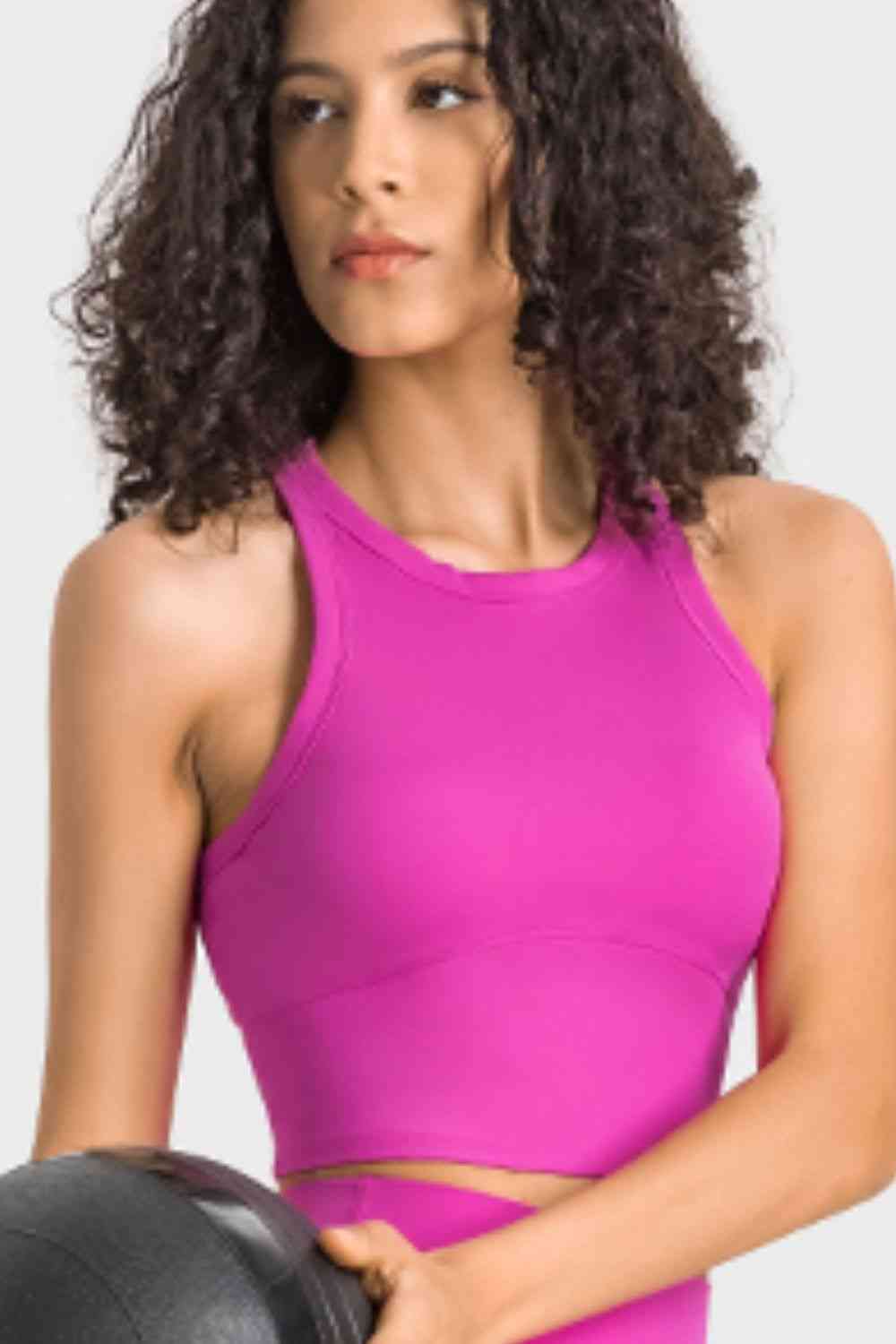 Millennia Racerback Cropped Sports Tank - FitFemme.Shop