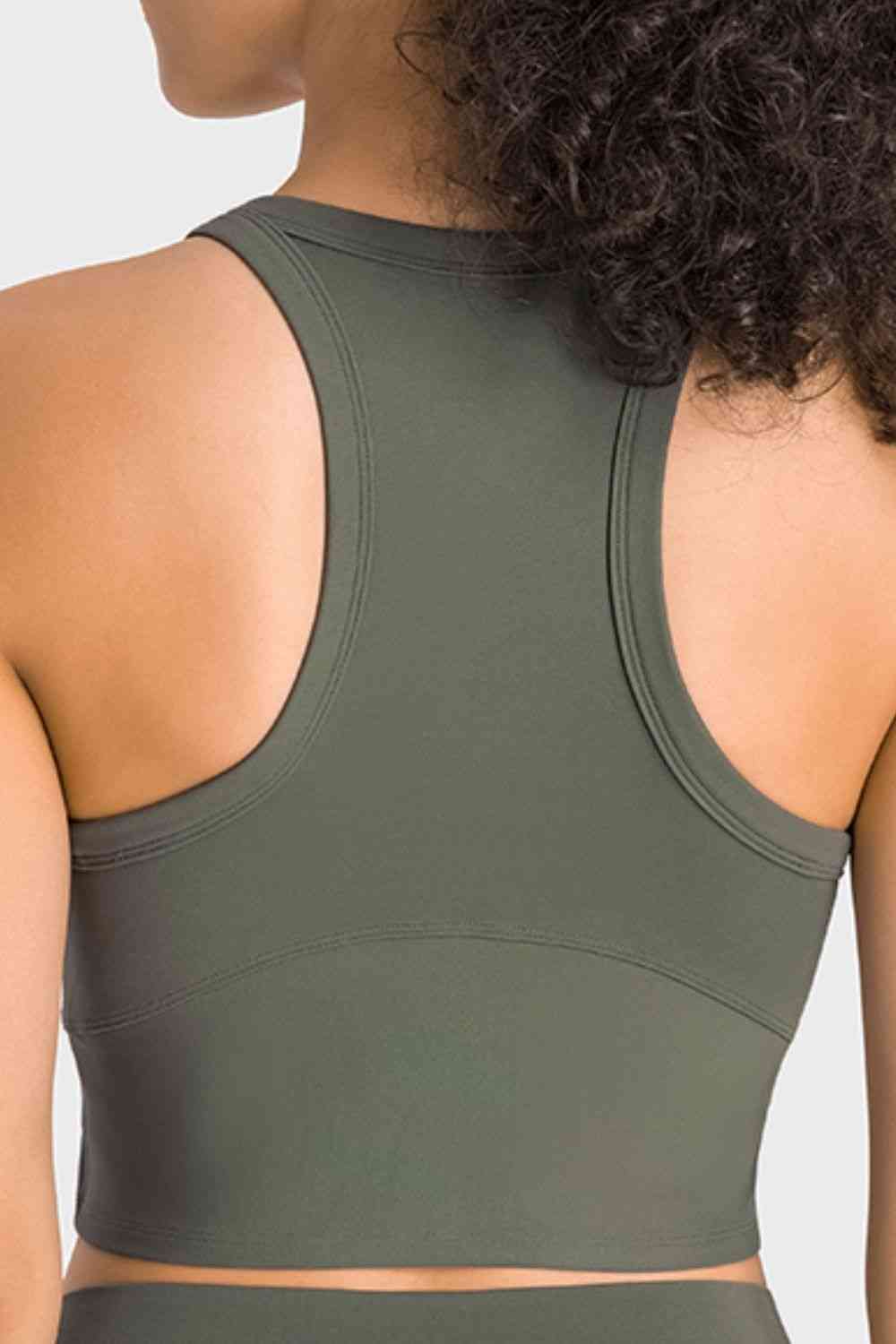 Millennia Racerback Cropped Sports Tank - FitFemme.Shop