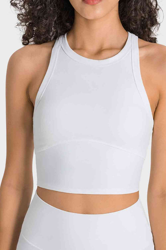 Millennia Racerback Cropped Sports Tank - FitFemme.Shop
