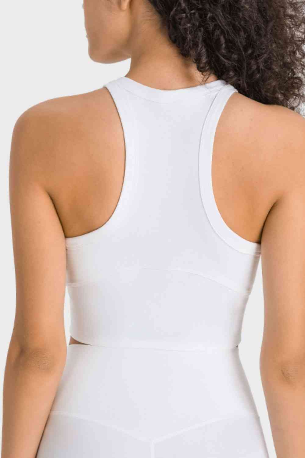 Millennia Racerback Cropped Sports Tank - FitFemme.Shop