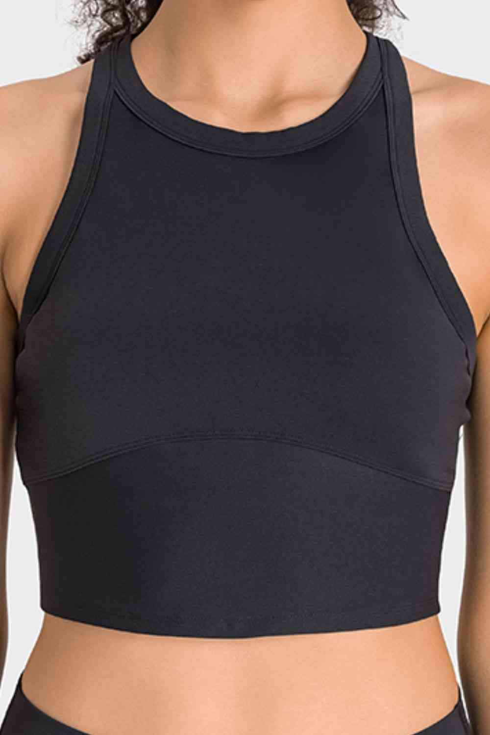 Millennia Racerback Cropped Sports Tank - FitFemme.Shop