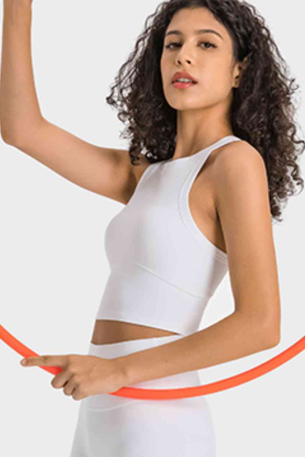 Millennia Racerback Cropped Sports Tank - FitFemme.Shop