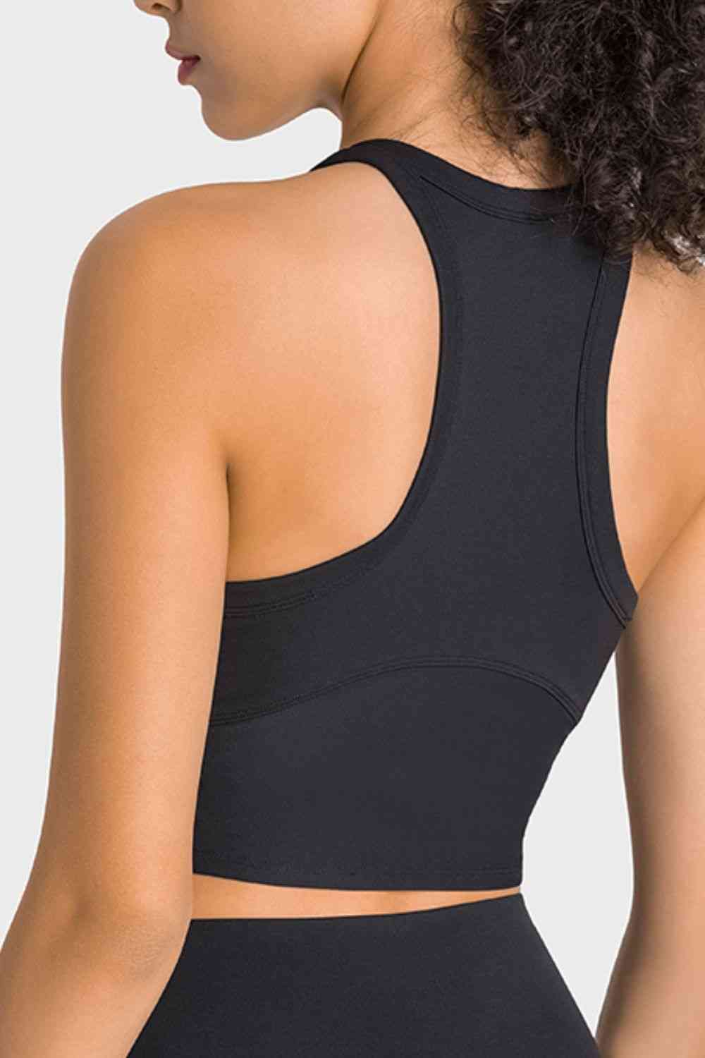 Millennia Racerback Cropped Sports Tank - FitFemme.Shop