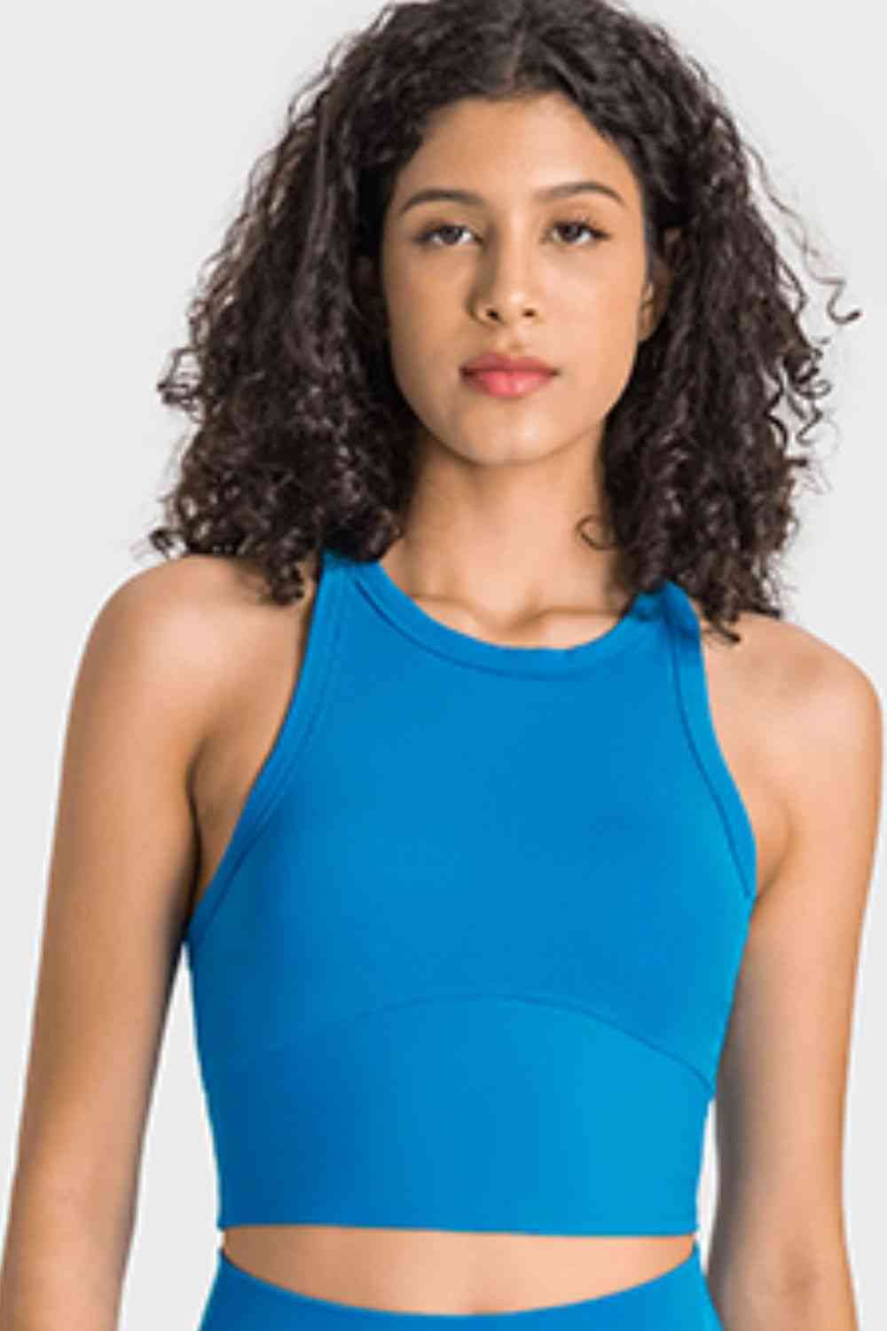 Millennia Racerback Cropped Sports Tank - FitFemme.Shop