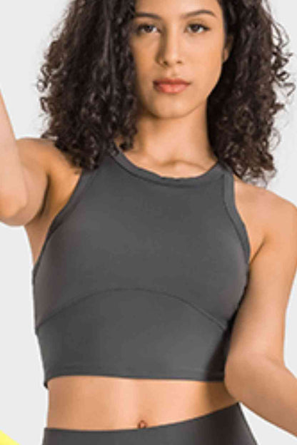 Millennia Racerback Cropped Sports Tank - FitFemme.Shop