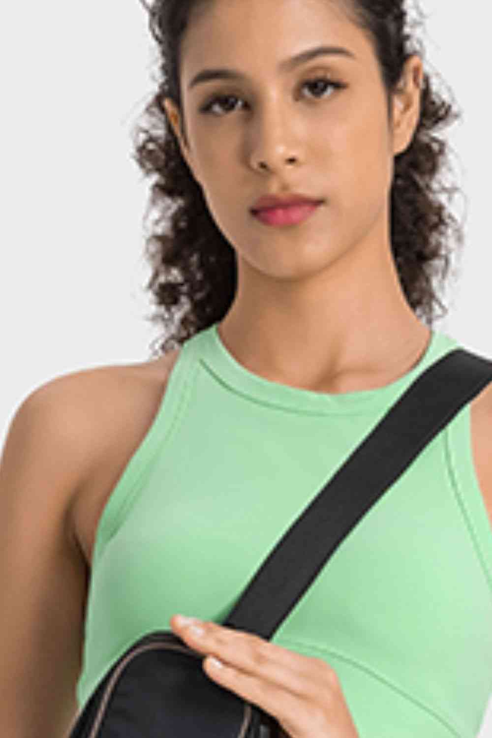 Millennia Racerback Cropped Sports Tank - FitFemme.Shop