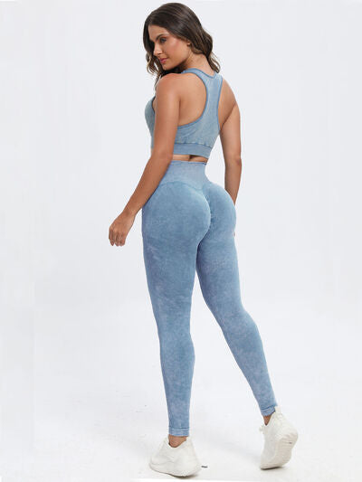 Scoop Neck Wide Strap Top and Pants Active Set - FitFemme.Shop