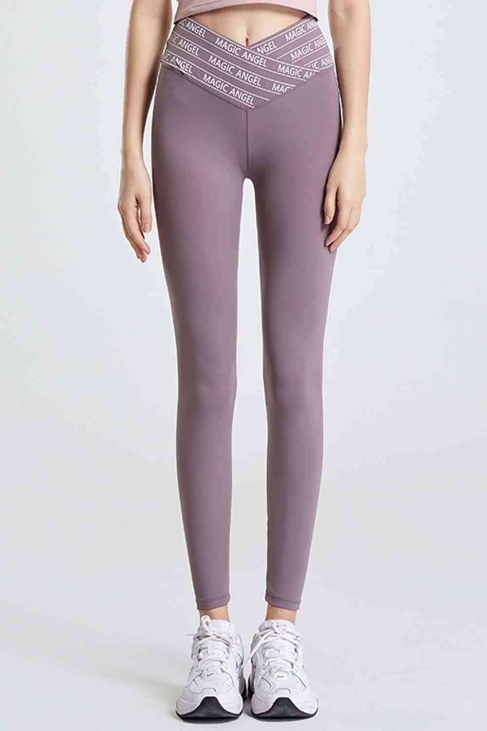 Wide Waistband Sports Pants - FitFemme.Shop