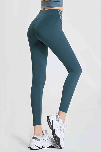 Wide Waistband Sports Pants - FitFemme.Shop