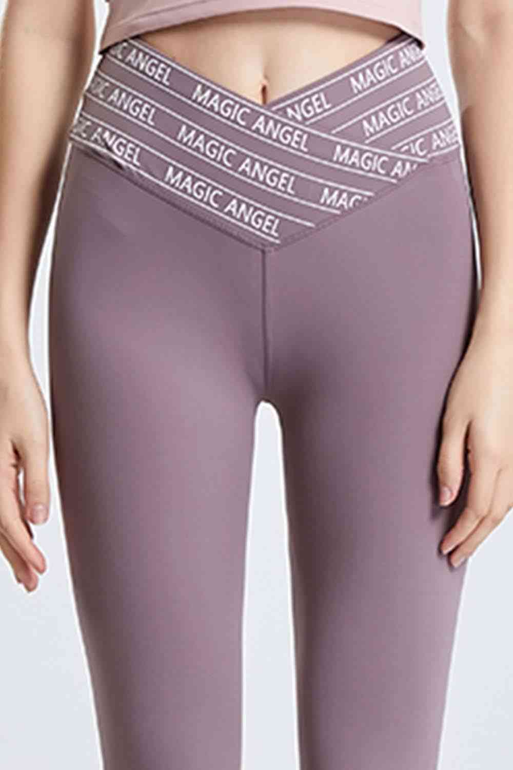 Wide Waistband Sports Pants - FitFemme.Shop