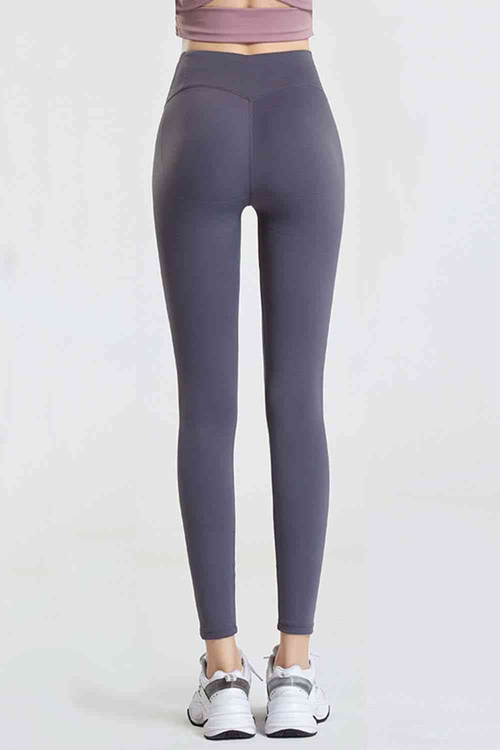 Wide Waistband Sports Pants - FitFemme.Shop