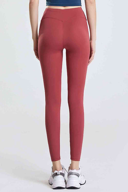 Wide Waistband Sports Pants - FitFemme.Shop