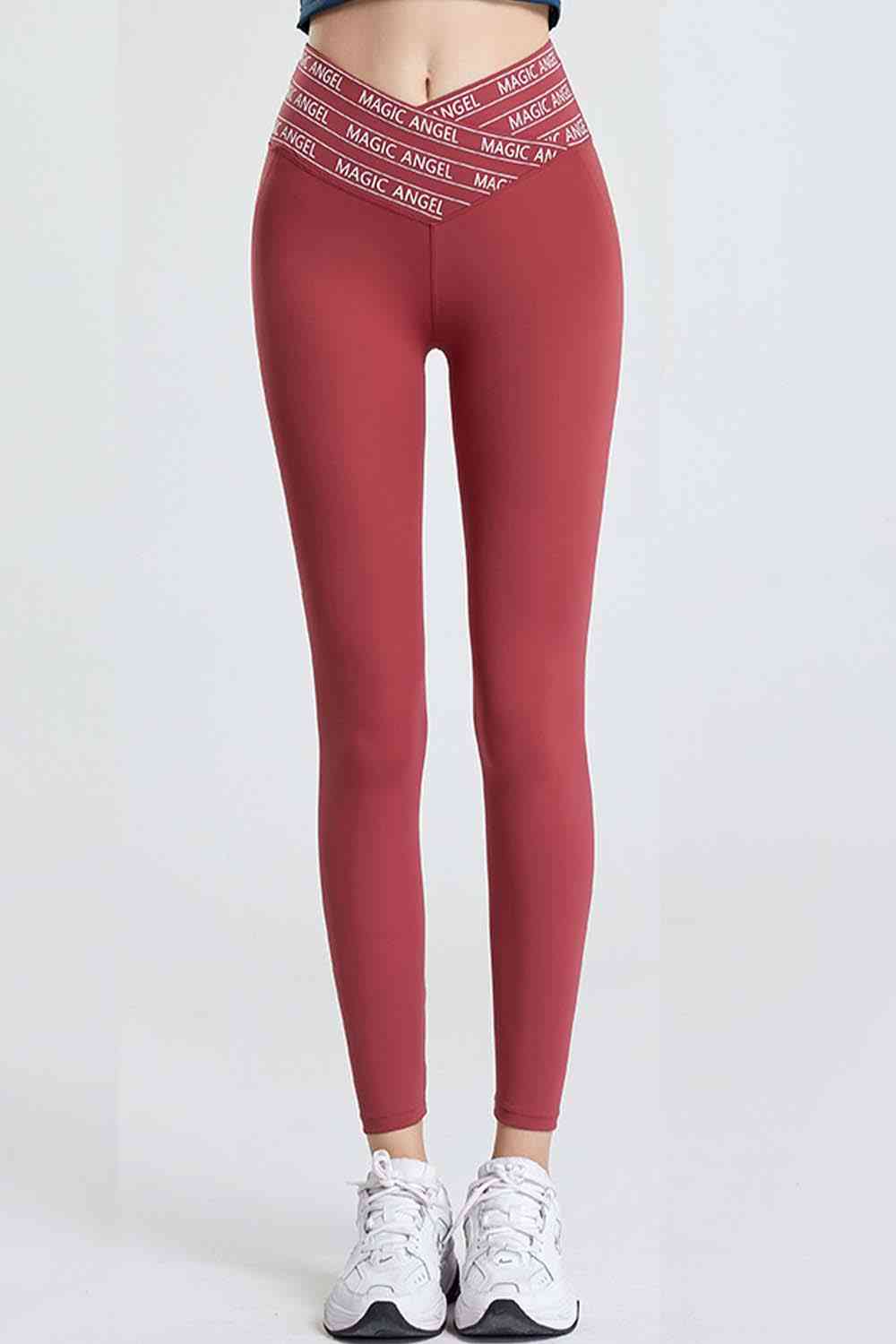 Wide Waistband Sports Pants - FitFemme.Shop