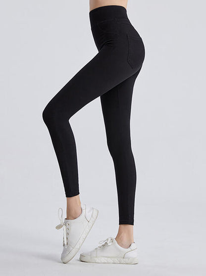 Wide Waistband Sports Leggings - FitFemme.Shop