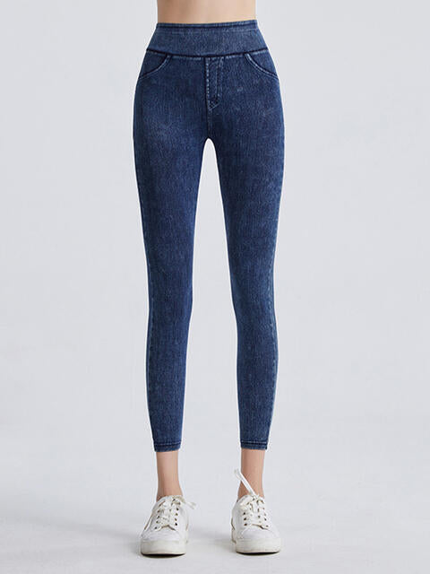 Wide Waistband Sports Leggings - FitFemme.Shop