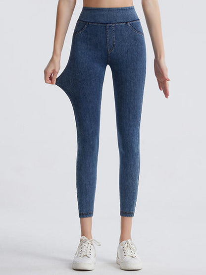 Wide Waistband Sports Leggings - FitFemme.Shop