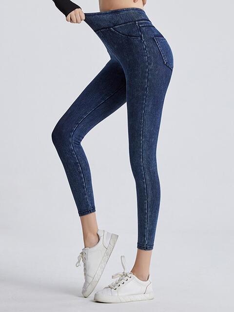 Wide Waistband Sports Leggings - FitFemme.Shop