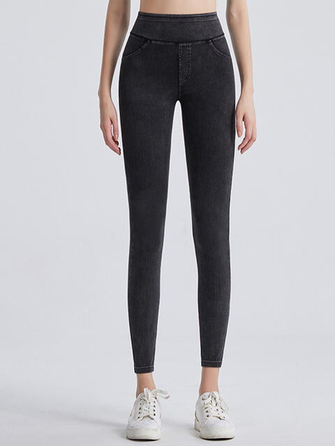 Wide Waistband Sports Leggings - FitFemme.Shop